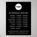 Search for own business posters Hours of operation