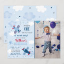 Search for aeroplane 1st birthday invitations Boy first birthday