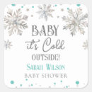 Search for baby shower snowflake stickers Watercolor