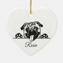 Search for black pug christmas tree decorations Pugs