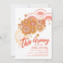 Search for two groovy party invitations Rainbow