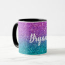 Search for purple and teal mugs Ombre