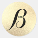 Search for gold foil monogram stickers Initials