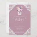 Search for mason jar engagement party invitations Lace