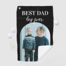 Search for best dad by par golf towels Black and white