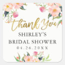 Search for gold bridal shower stickers Thank you
