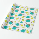 Search for kitchen utensils wrapping paper Vintage