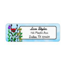 Search for cartoon flower return address labels Purple