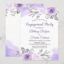Search for purple flowers engagement party invitations Floral