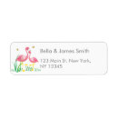 Search for flamingos return address labels Trendy