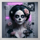 Search for neon skull art Dia de los muertos