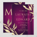 Search for wine and gold wedding invitations Classy modern minimal