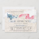 Search for map invite baby shower invitations Watercolor