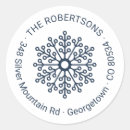 Search for snowflakes return address stickers Winter