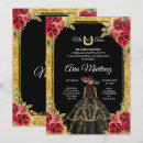 Search for red and gold quince invitations Mis quince anos