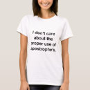 Search for apostrophe tshirts Spelling