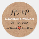 Search for rustic rsvp wedding stickers Burlap