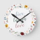 Search for live laugh love clocks Floral