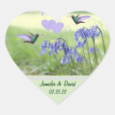 Search for hummingbirds wedding stickers Purple