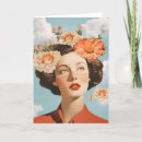 Search for abstract flower cards Retro