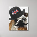 Search for bulldog canvas prints Antique
