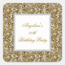 Search for diamond birthday party stickers Gold