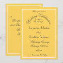Search for black white yellow wedding invitations Bride and groom