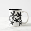 Search for black and white flowers mugs Drawing