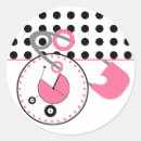 Search for pink dots stickers Pink baby shower