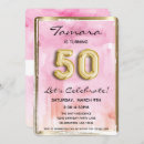 Search for girl 50th birthday invitations Elegant