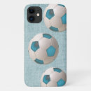Search for soccer players iphone cases Blue