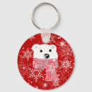 Search for white polar bear key rings Red