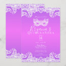 Search for purple masquerade invitations Elegant