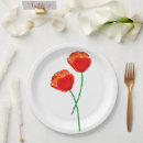 Search for red flower plates Party
