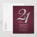Search for burgundy and silver birthday invitations Party