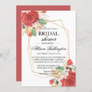 Search for red rose bridal shower invitations Autumn