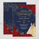 Search for beauty and the beast invitations Enchanted rose