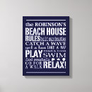 Search for house rules canvas prints Beach