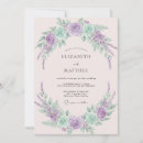 Search for mint and lavender wedding invitations Purple