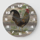Search for wooden board clocks Country rooster