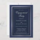 Search for blue and silver engagement party invitations Modern