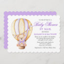 Search for purple teddy bear baby shower invitations Hot air balloon