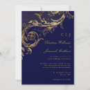 Search for monogram damask blue invitations Vintage