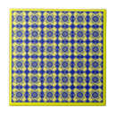 Search for blue yellow geometric pattern tiles Retro