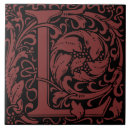 Search for burgundy tiles Monogrammed