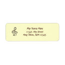 Search for music return address labels Treble clef