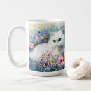 Search for cat with blue eyes mugs White