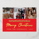 Search for family photo collage christmas cards Gold typography