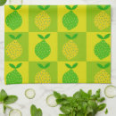 Search for lemons pattern tea towels Green