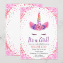 Search for unicorn baby girl shower invitations Watercolor